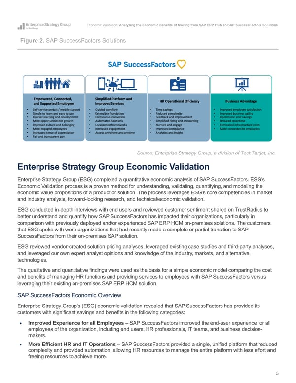 Analyzing the Economic Benefits of Moving from SAP ERP HCM to SAP SuccessFactors Solutions - Page 5