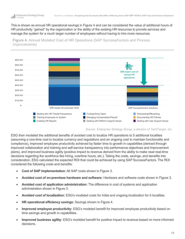 Analyzing the Economic Benefits of Moving from SAP ERP HCM to SAP SuccessFactors Solutions - Page 12