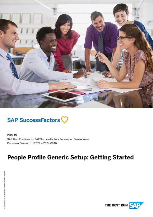 People Profile Generic Setup: Getting Started - Page 1