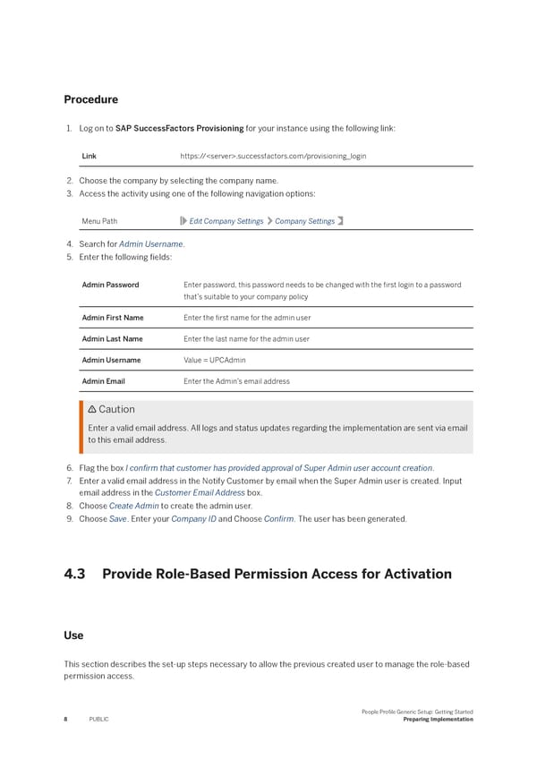 People Profile Generic Setup: Getting Started - Page 8