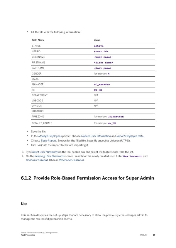 People Profile Generic Setup: Getting Started - Page 15