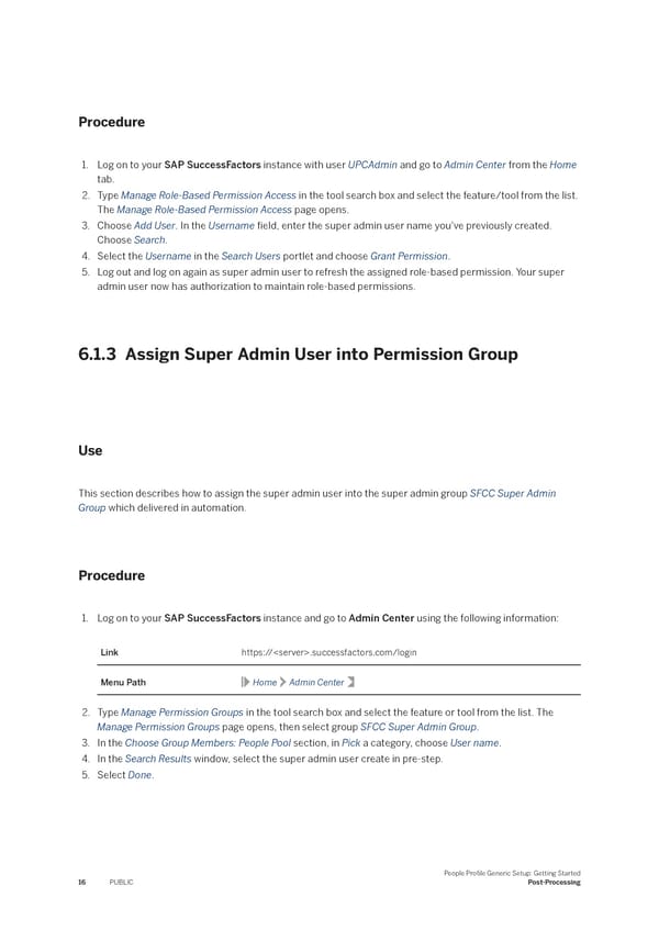 People Profile Generic Setup: Getting Started - Page 16