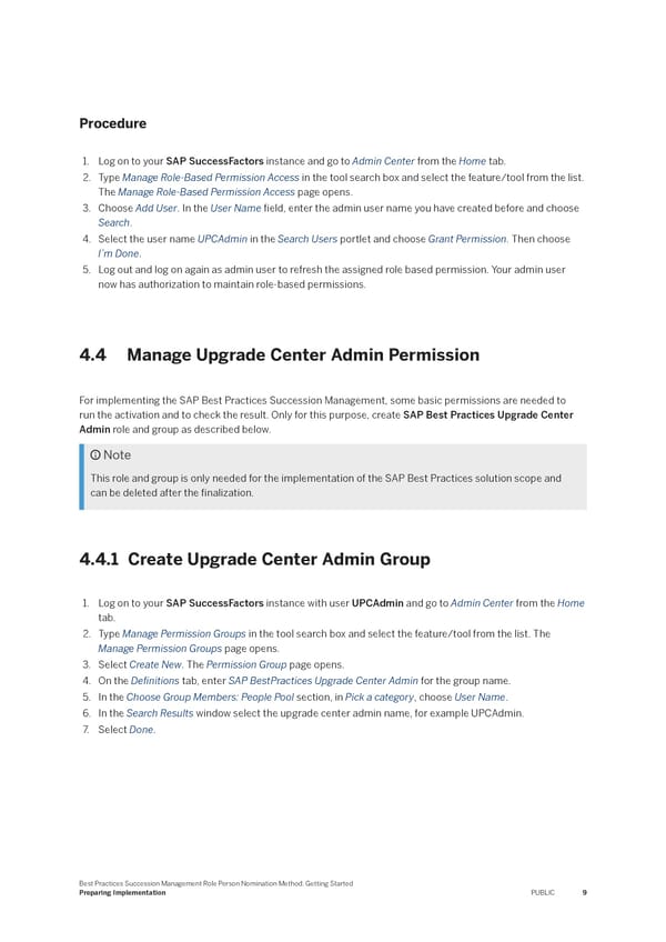 Succession Management Role Person Nomination Method: Getting Started - Page 9