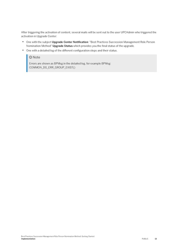 Succession Management Role Person Nomination Method: Getting Started - Page 13