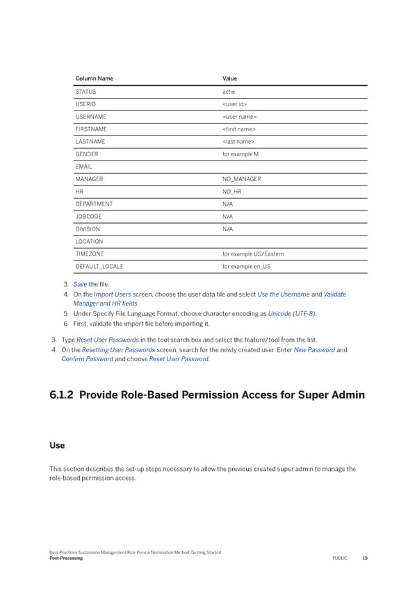 Succession Management Role Person Nomination Method: Getting Started - Page 15