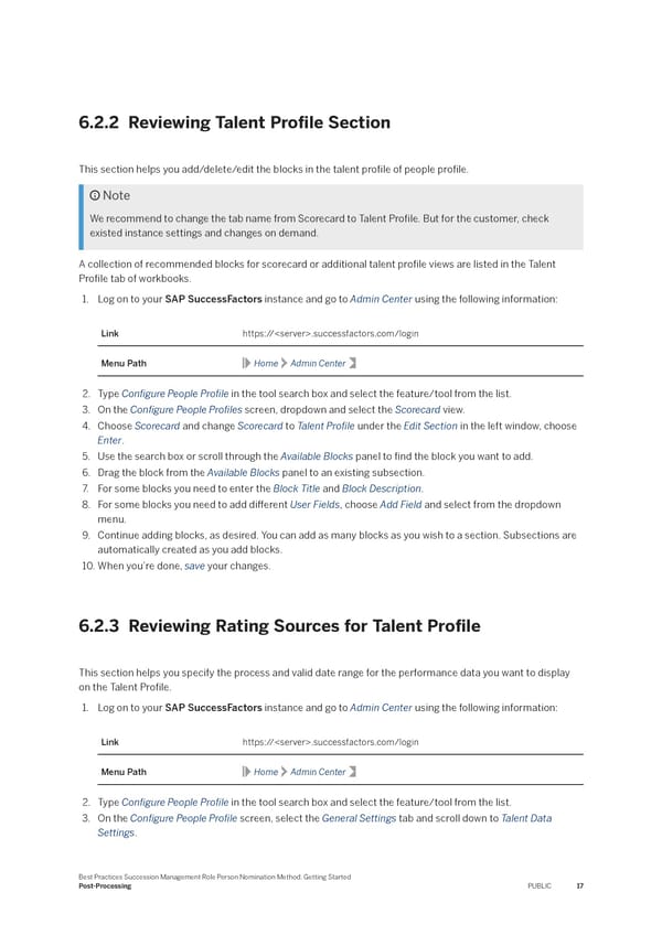 Succession Management Role Person Nomination Method: Getting Started - Page 17