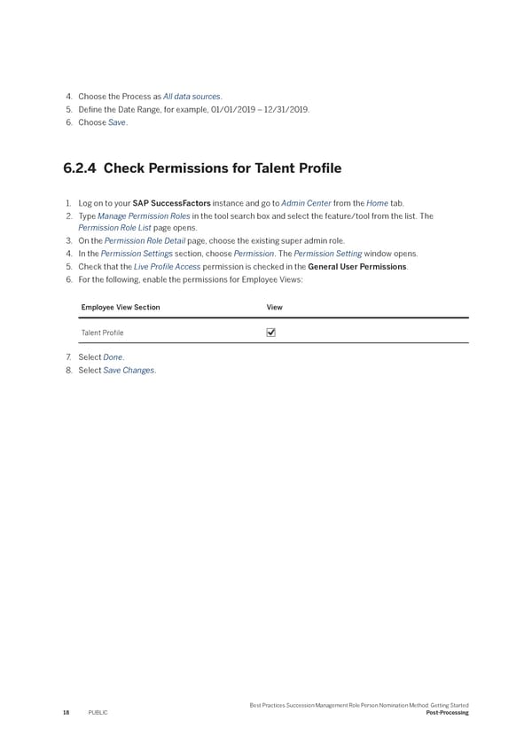 Succession Management Role Person Nomination Method: Getting Started - Page 18